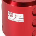 J2 Universal Aluminum Shift Knob Red Goblet Style w/ 3 Thread Adapters