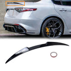 VQ Style Glossy Black High Kick Trunk Spoiler for Alfa Romeo Giulia (2017–2025)