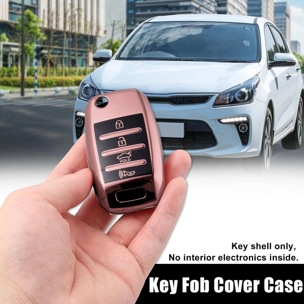 TPU Key Fob Cover Case for Kia Optima (2015–2018) Soul (2013–2018) Pink
