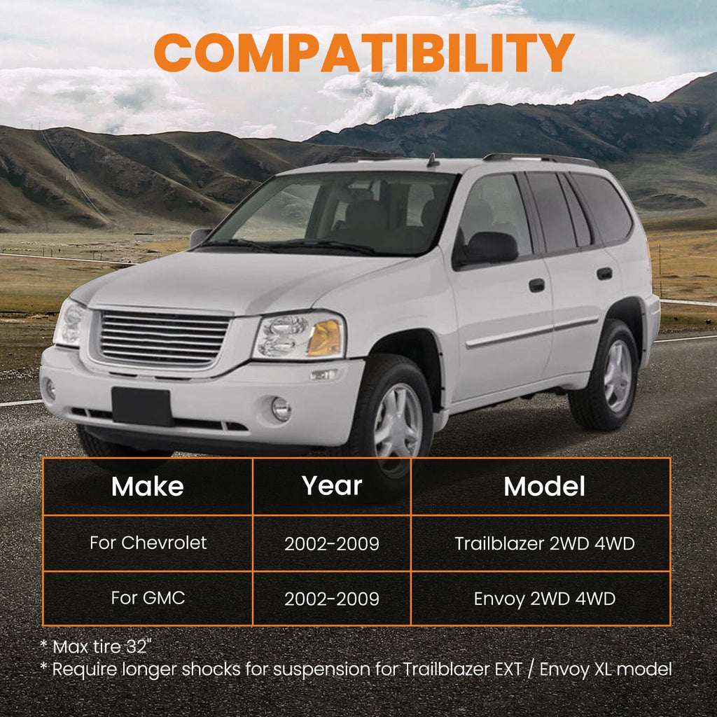 3" Lift Kit for Chevy Trailblazer GMC Envoy (2002-2009)
