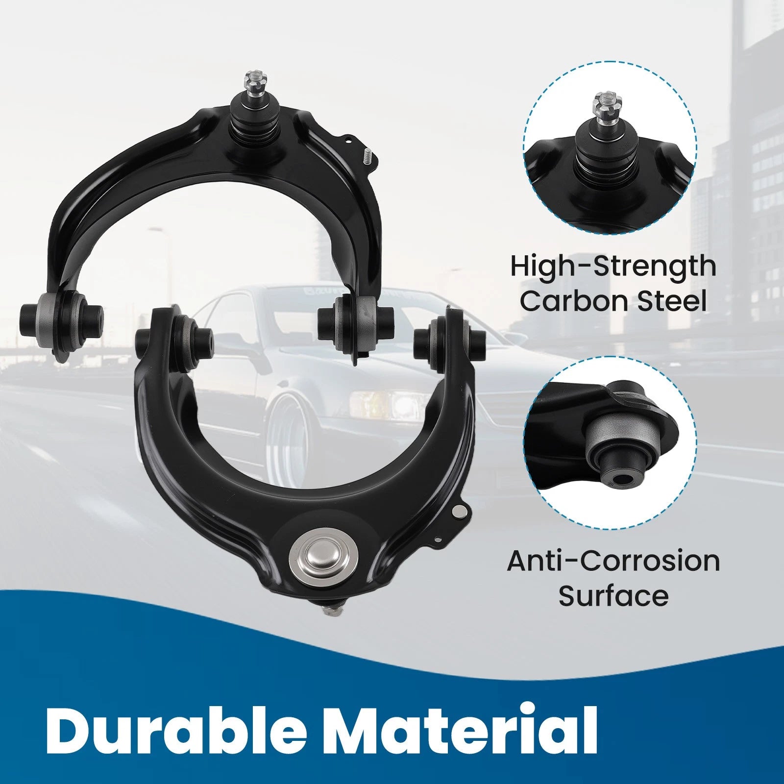 2pc Front Upper Suspension Control Arm w/ Ball Joint for Acura TSX (2004–2008)