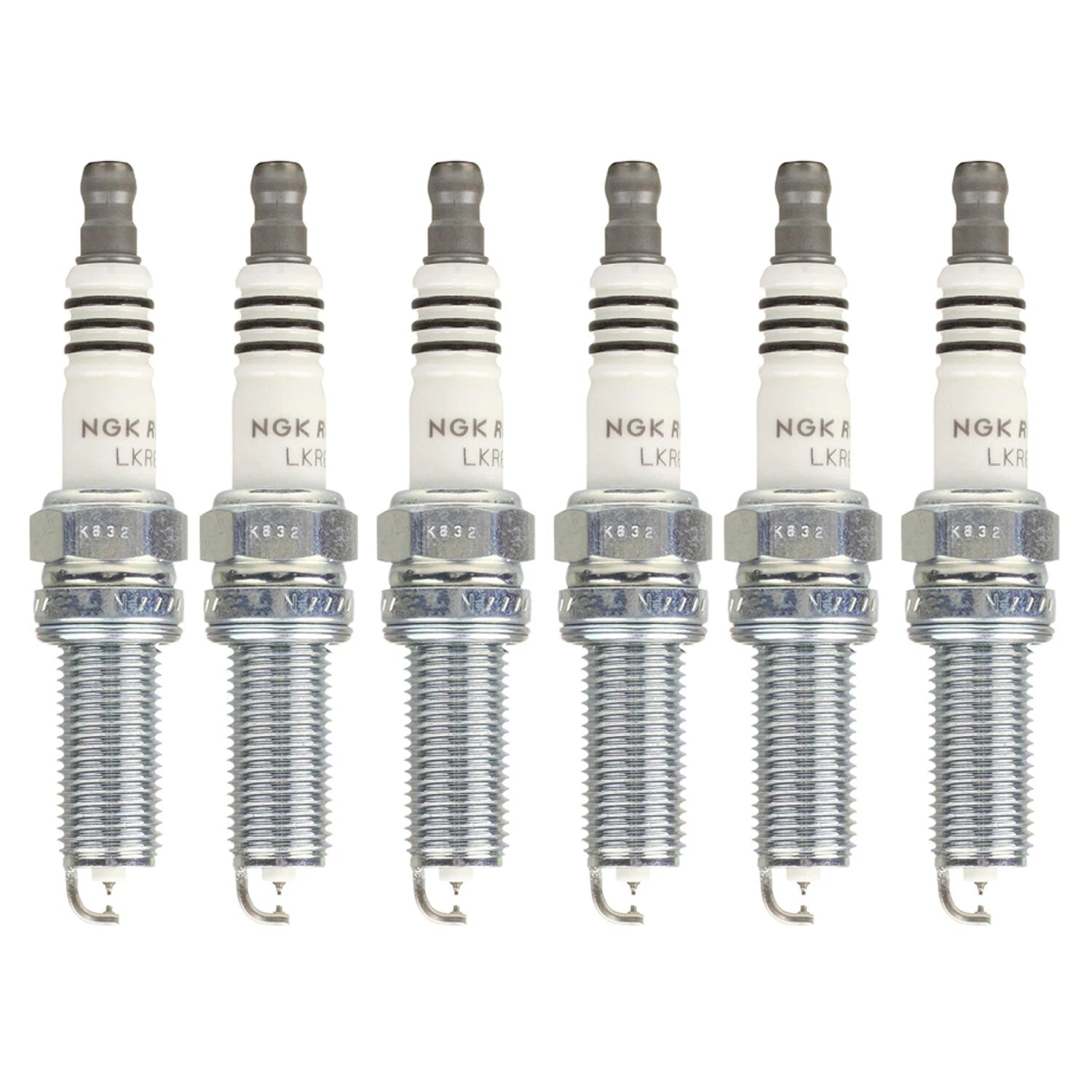 Set of 6 NGK Ruthenium HX Spark Plugs LKR6AHX for Genesis Borrego (2009–2016)