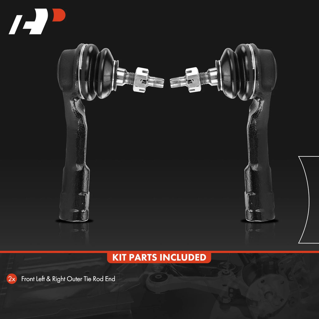 2X Front Outer Tie Rod End for Hyundai Accent (2018–2022) Kia Rio (2018–2023)