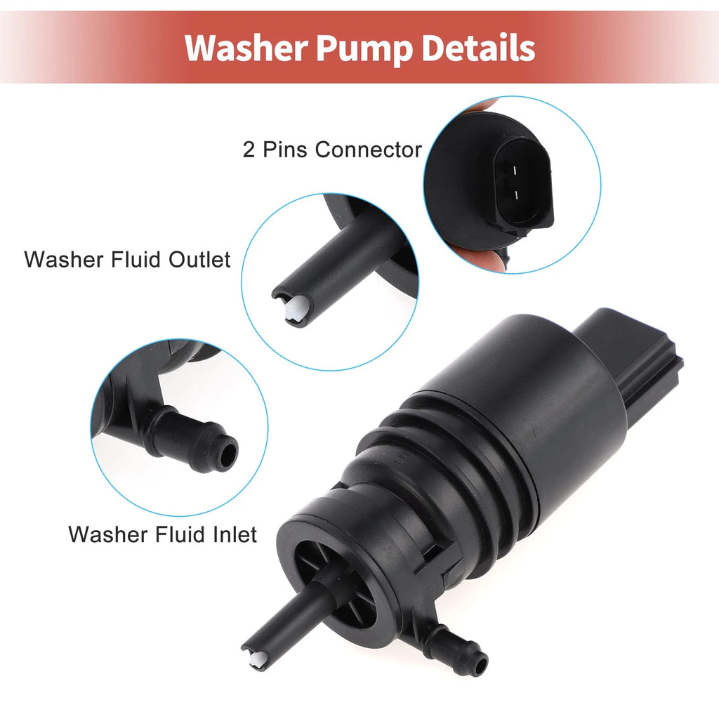 Windshield Washer Pump w/Grommet for BMW (No. 7302589)