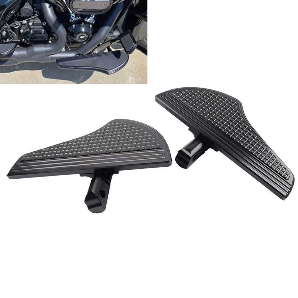 Rear Floorboards Foot Pegs for Harley Softail Street Fat Bob FXLR (2018–2023) Black