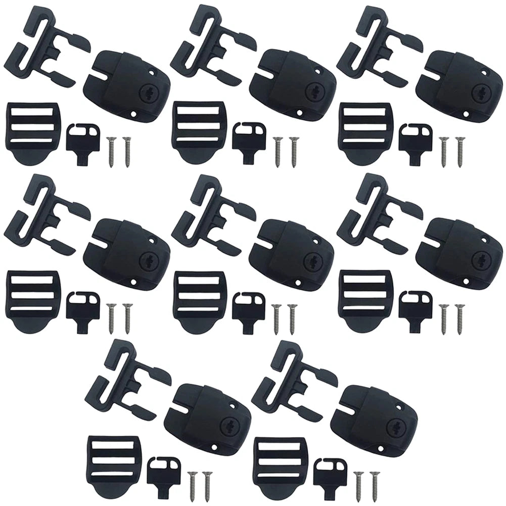 Spa Cover Lock Kit with Keys, Sliders, and Mounting Screws for