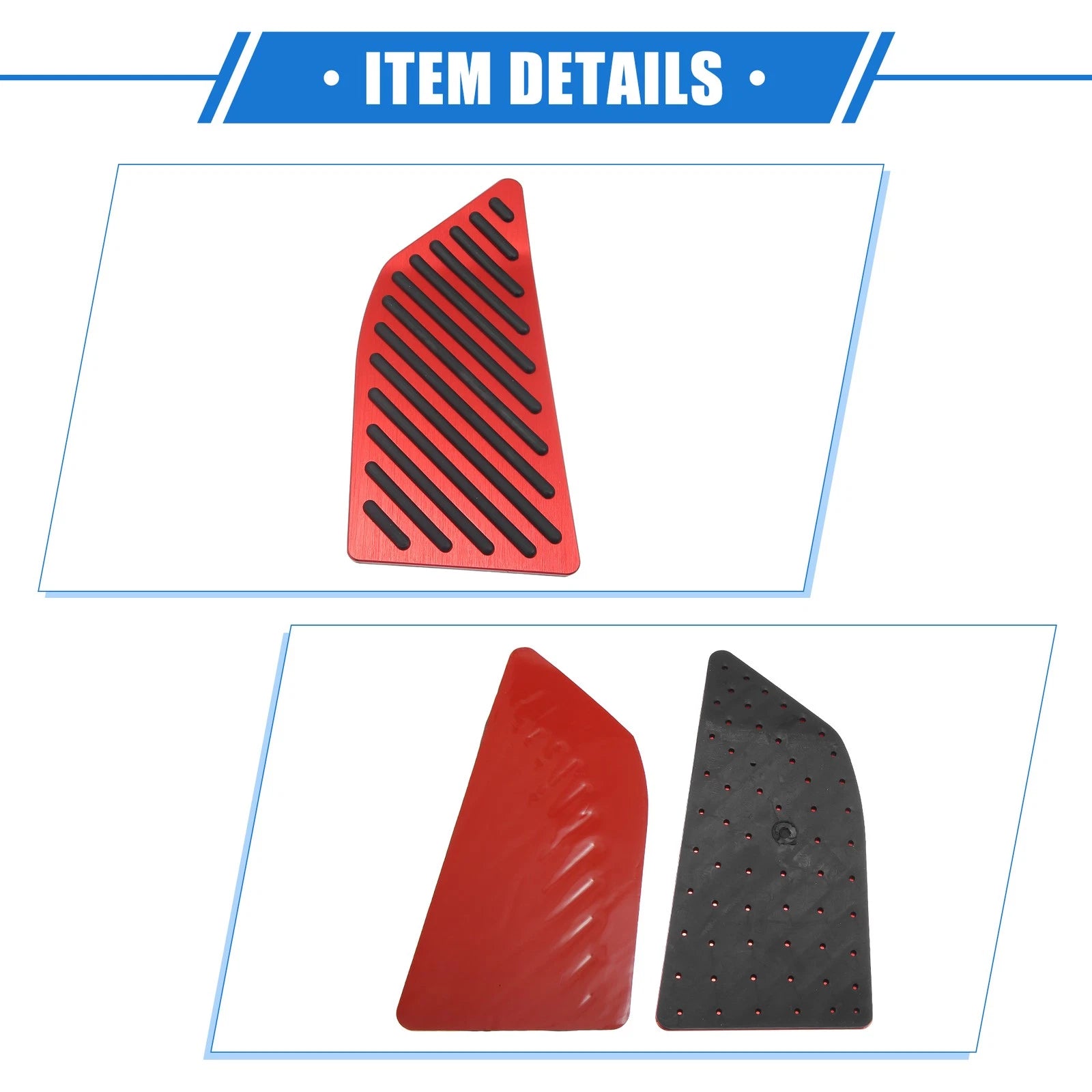 Car Foot Rest Pedal Cover Pad for Toyota Corolla (2019–2020) Aluminum Alloy Red