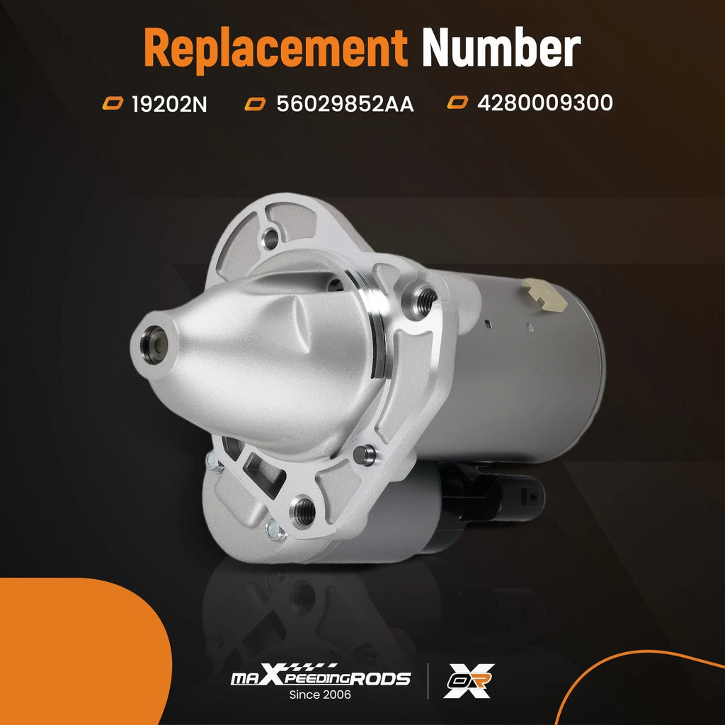 Starter Motor for Jeep Wrangler JK 3.6L V6 (2012–2022)