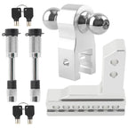 Dual Ball 6in Drop Adjustable Trailer Tow for 2" Receiver (Lock Included)