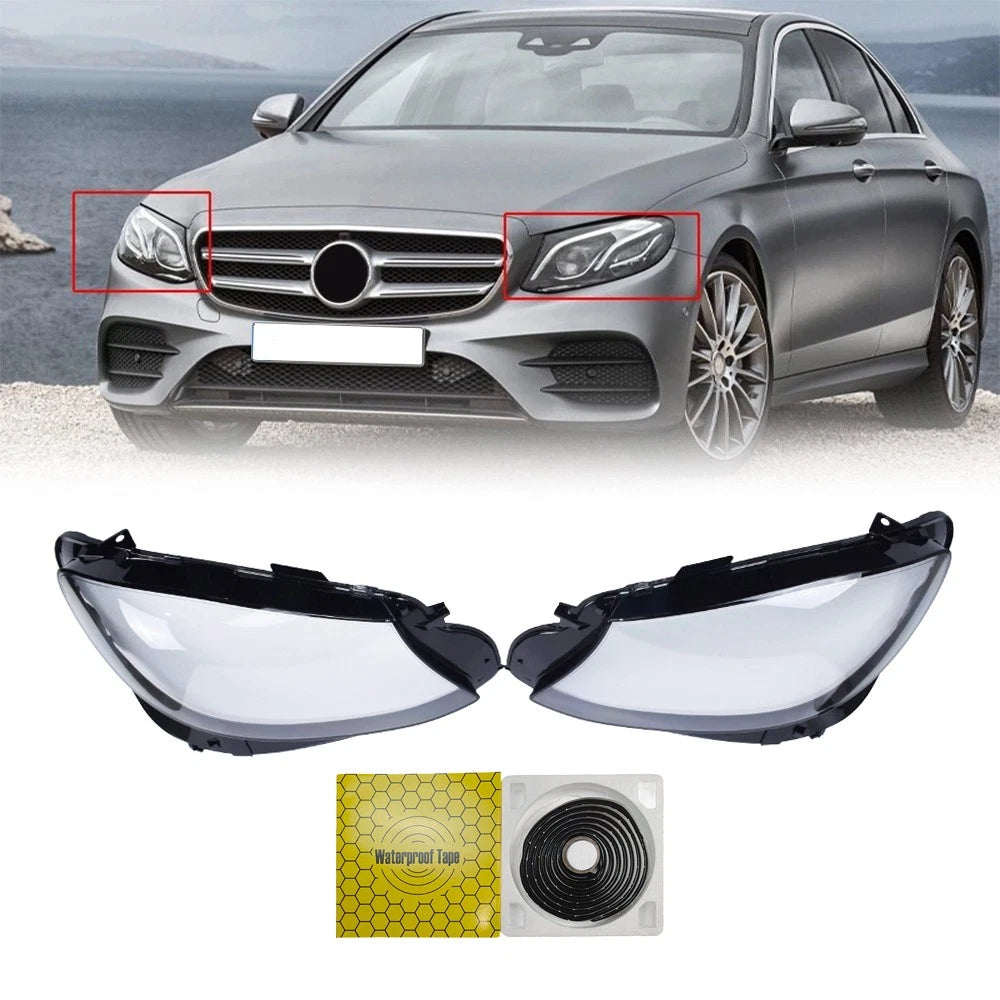 Set of 2 Headlamp Lens Covers for Mercedes E Class W213 (2017–2020)