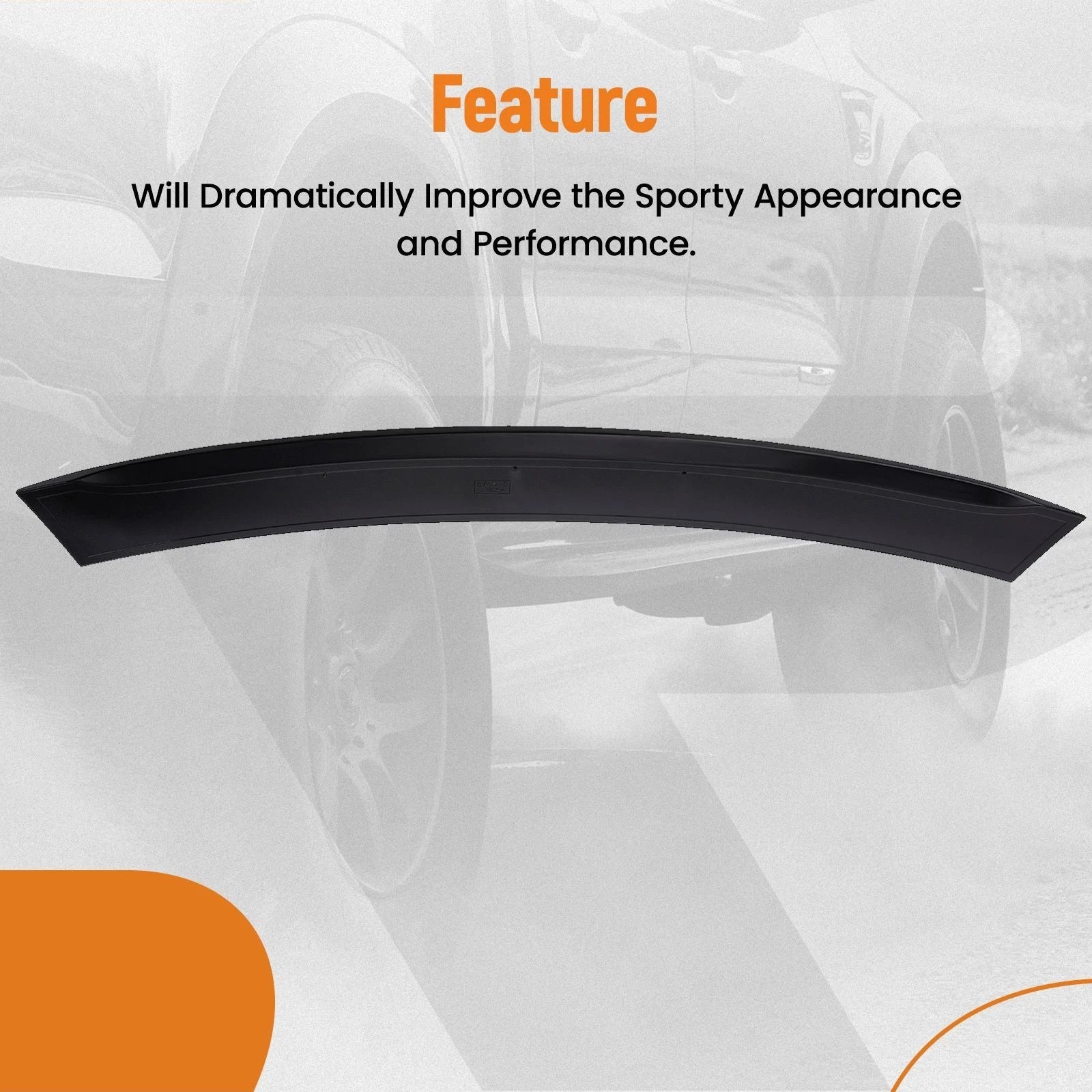 Trunk Mount Wing for Benz E-Class W212 (2010–2016) - Black Painted Finish