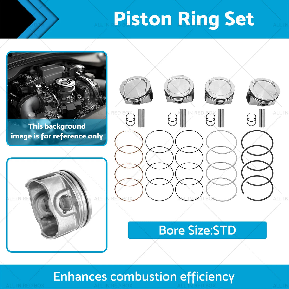 Pistons & Rings Kit for Chevy Cruze Sonic Trax Encore (2011–2021)