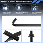 Battery Hold Down w/ 304 Stainless Steel J Bolt for Toyota Sienna (2004–2020)