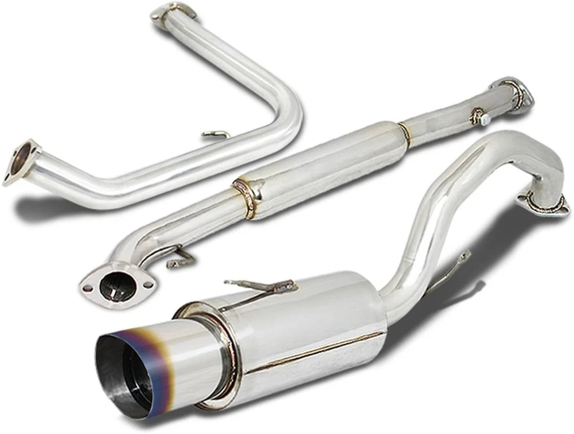 4" Burnt Muffler Tip Catback Exhaust System for Mitsubishi Eclipse (2000–2005)