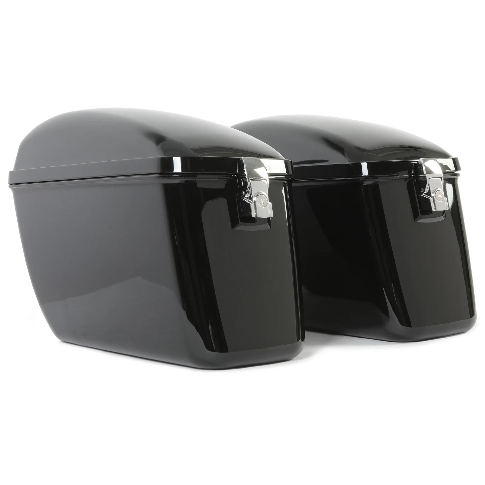 60L Black Hard Saddle Bags for Harley Dyna, Road Glide, Honda