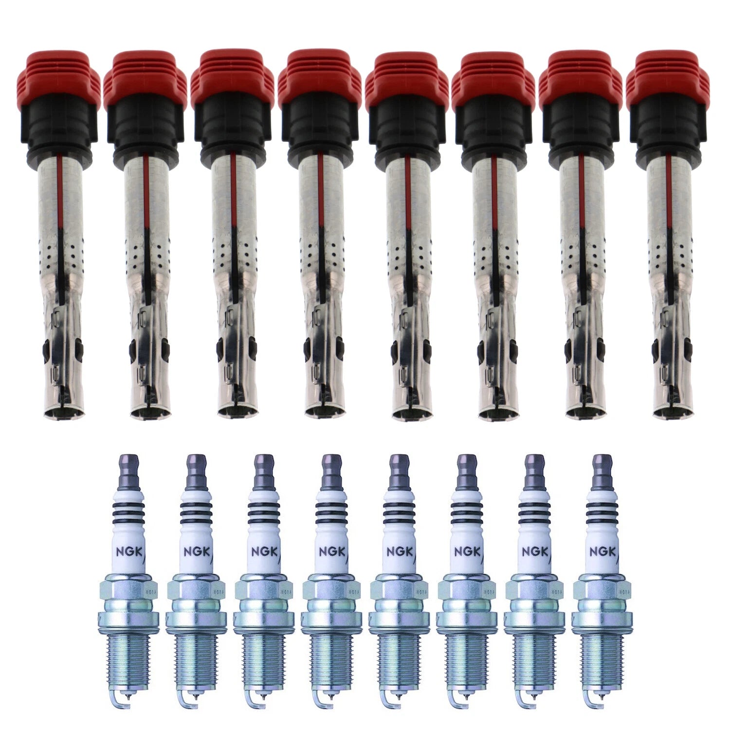 Set of 8 Ignition Coils & Spark Plugs for Audi R8 RS5 S5 RS6 (2008–2021)