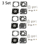 Set of 3 Carburetor Repair Kits for ZAMA C1U C1Q RB-47 Trimmers