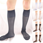 Set of 4 Invisible Traceless Dress Socks for Men - Sheer Transparent