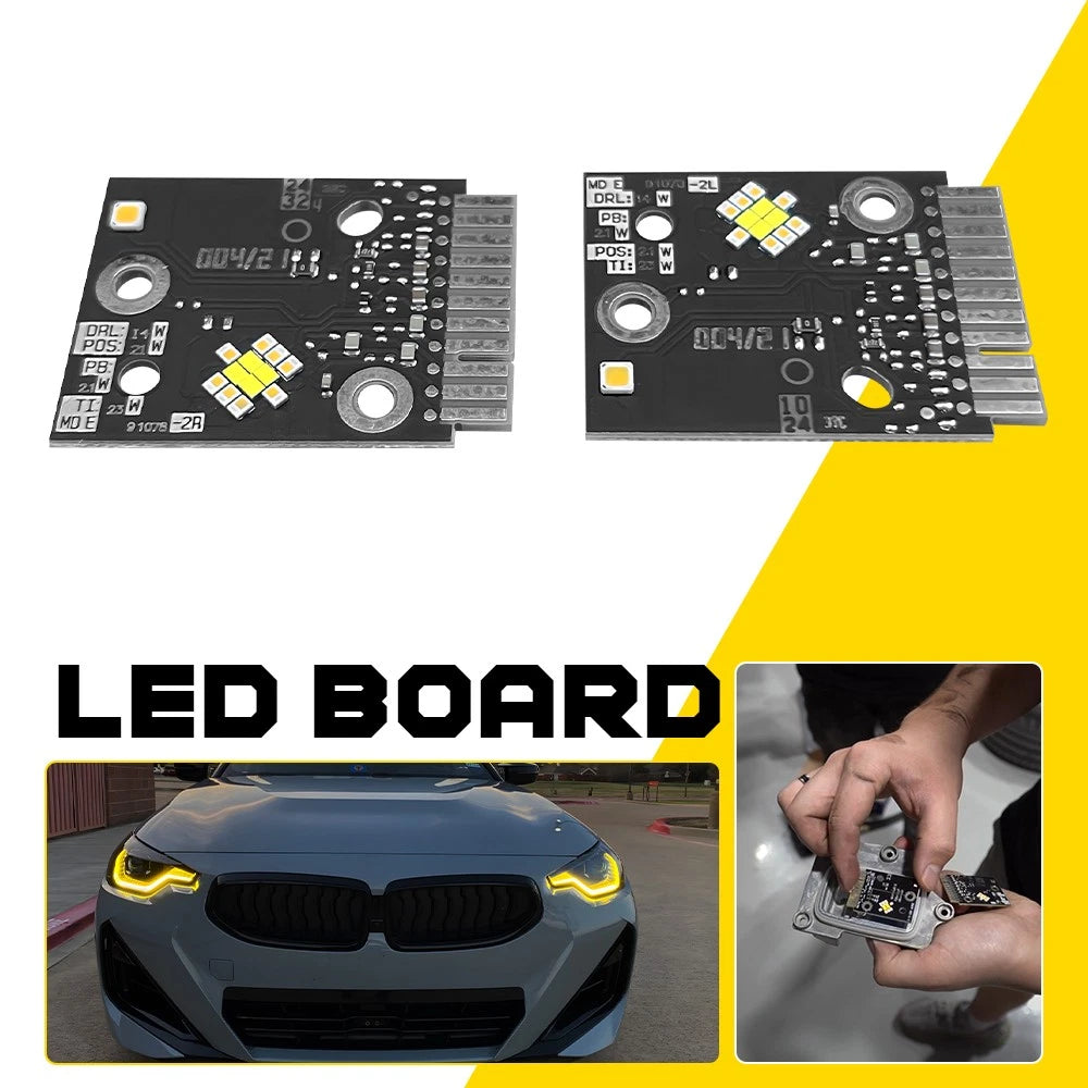 2X DRL Boards for 2022 BMW G87 M2 G42 230i M240i Headlight