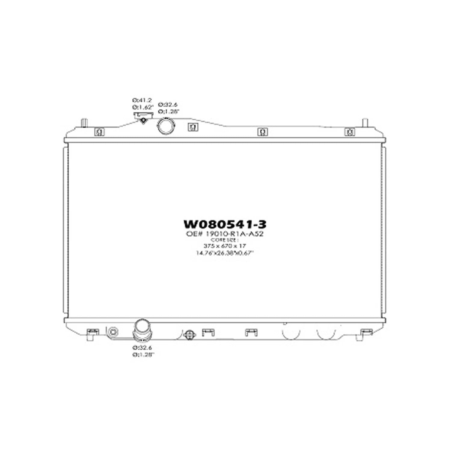 Replacement Plastic/Aluminum Radiator For 2012 Honda Civic Sedan