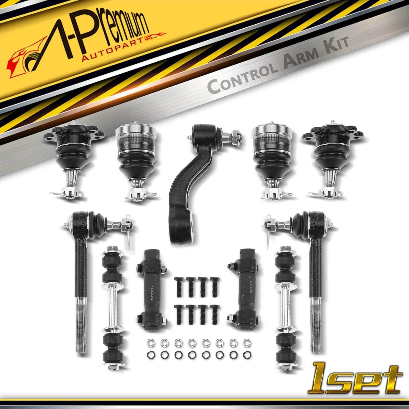 Set of 11 Front Idler Arm Sway Bar Tie Rod End Ball Joint for Chevrolet GMC