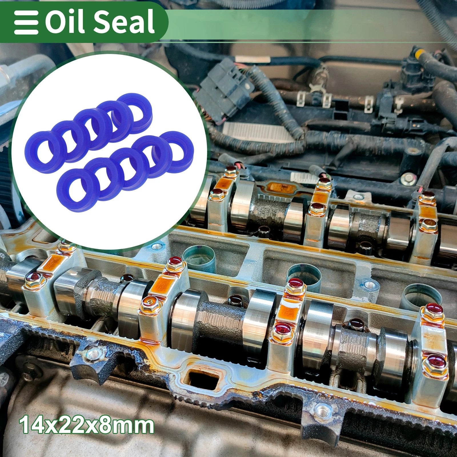 Set of 10 Oil Seal Rotary Shaft Seal 14x22x8mm for Various Models