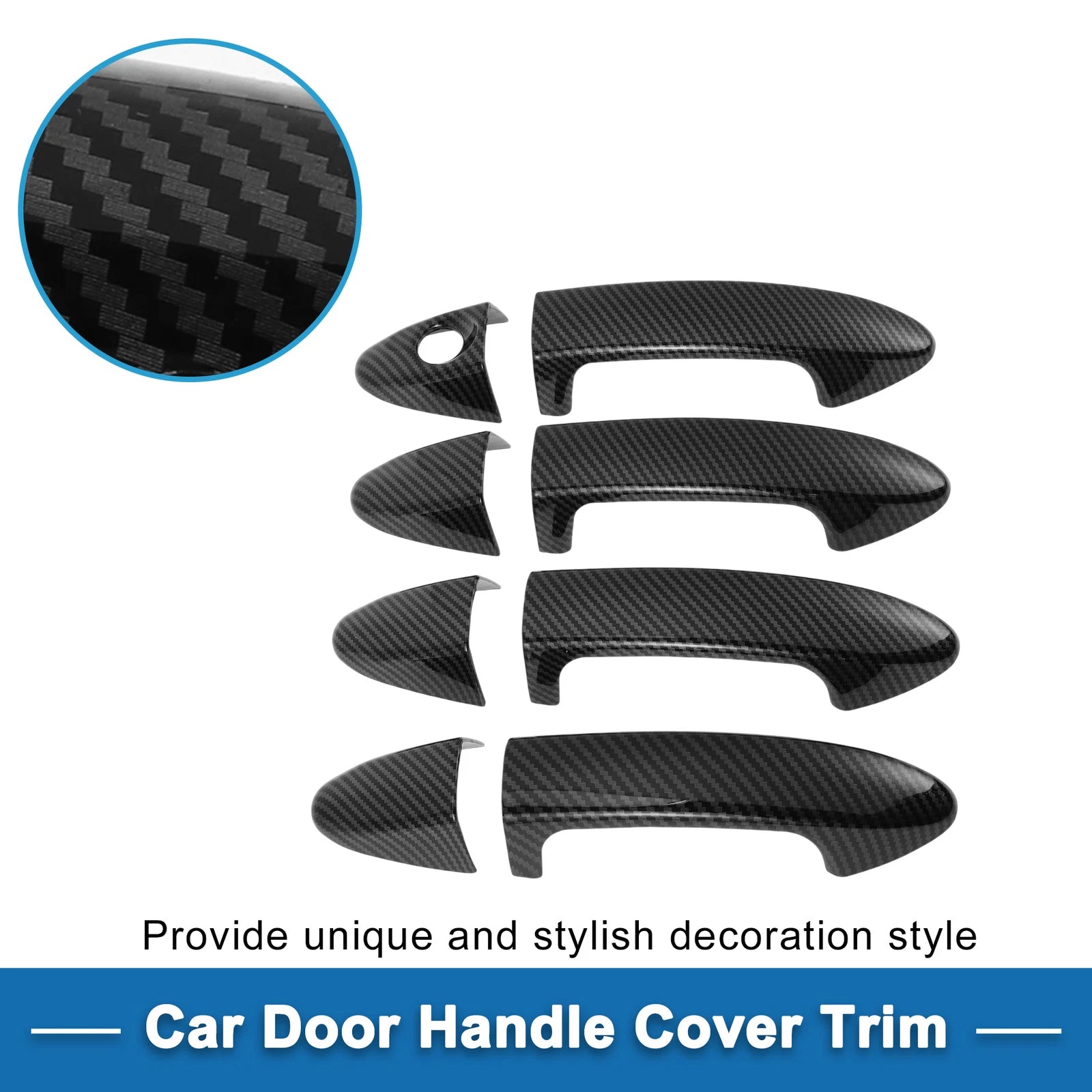 Door Handle Cover Trim for Ford Fiesta (2009–2012) ABS