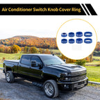 Light Switch Knob Cover Ring for GMC Sierra (2014–2018) - Blue
