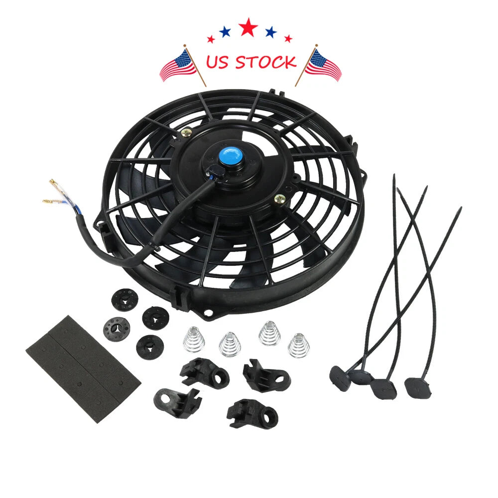 9" Electric Radiator Cooling Fan Mount Kit for Universal Fit (12V)