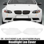 1 Pair Headlight Lens Cover for BMW M3 (2008–2013) 63117182517