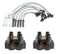 2X Ignition Coils & Spark Plug Wire Set 8mm for Ford Mazda 2.3L 2.5L L4