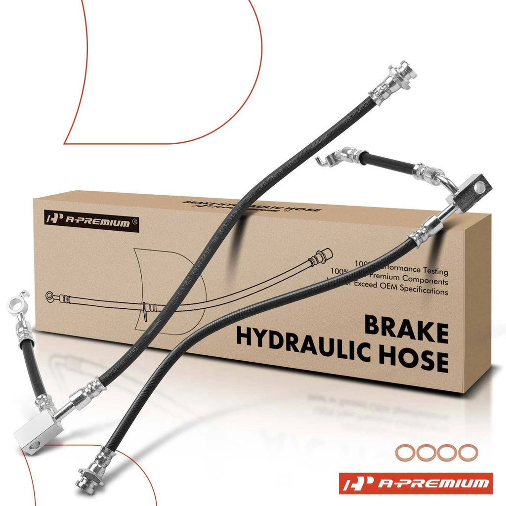 2X Front Brake Hydraulic Hose for Nissan Titan (2008–2015, 2017–2019)