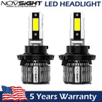 H13 9008 LED Headlight Bulbs Kit for Hi-Lo Beam (670000LM, 6500K)