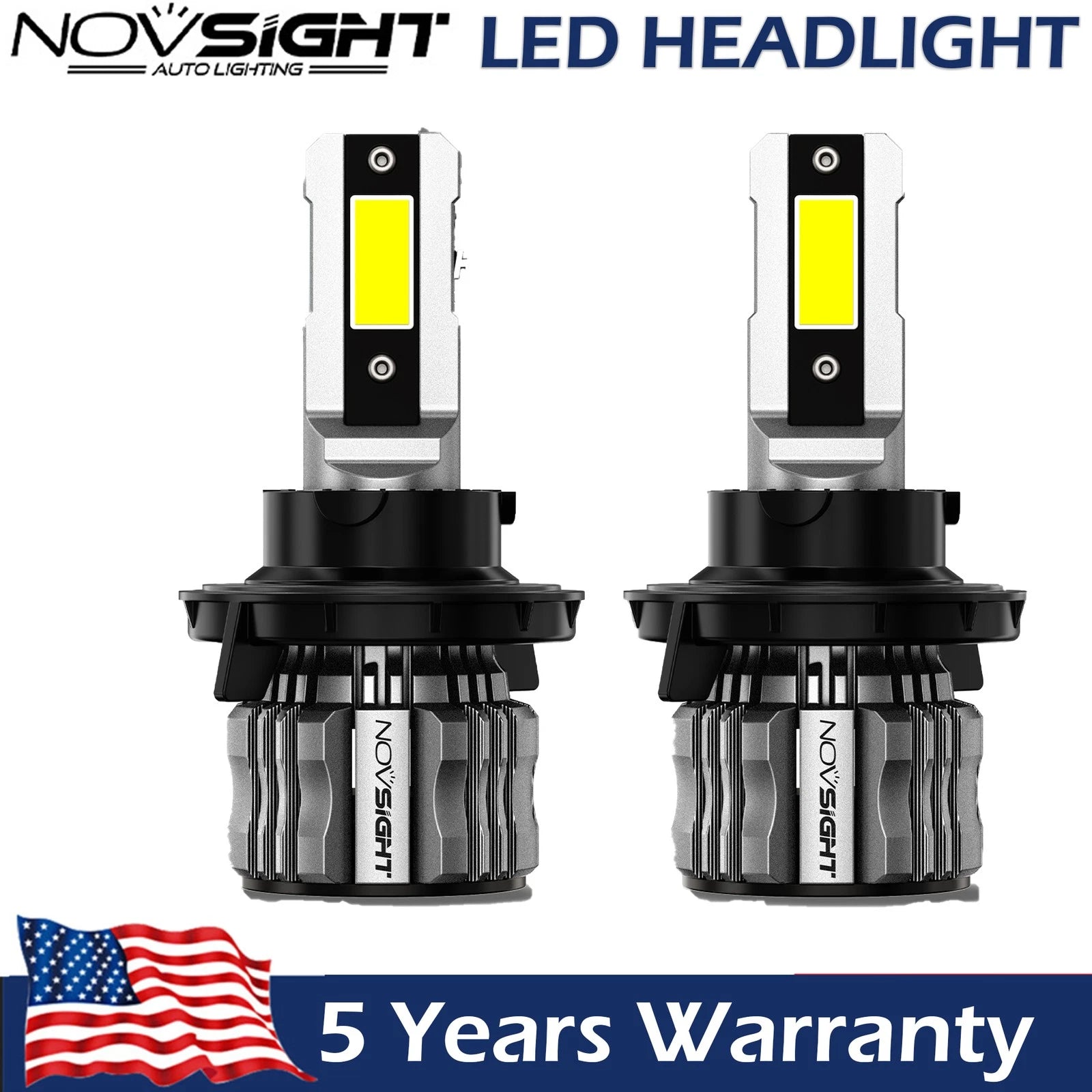 H13 9008 LED Headlight Bulbs Kit for Hi-Lo Beam (670000LM, 6500K)