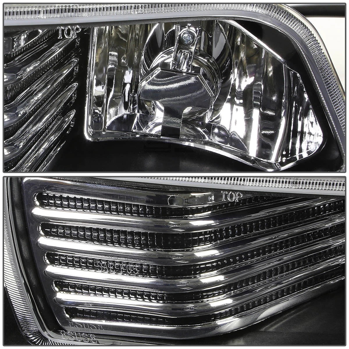 Fog Lights for Scion TC (2004–2010) OE RH + LH, Clear Lens, Black