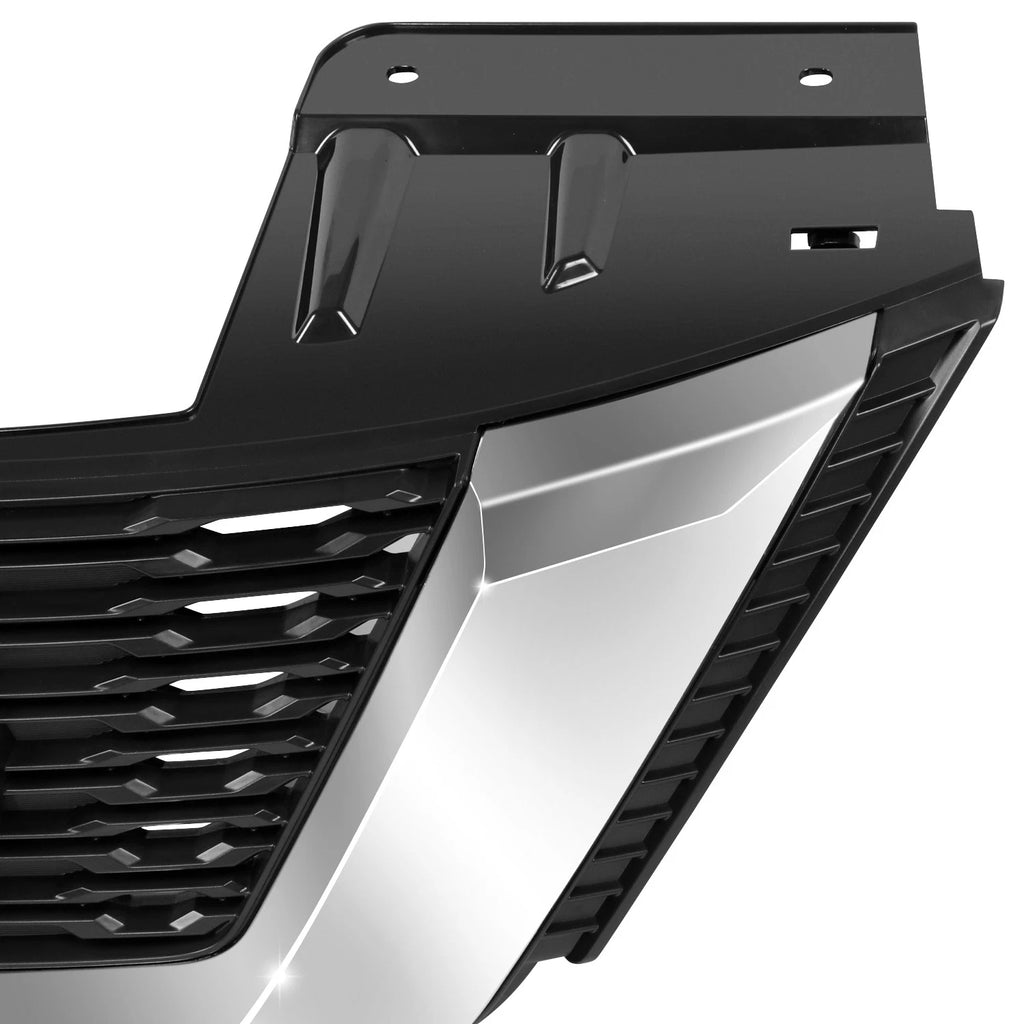 Front Grille for Nissan Rogue SL/SV (2017–2018) w/Badge Slot, No Camera Holes