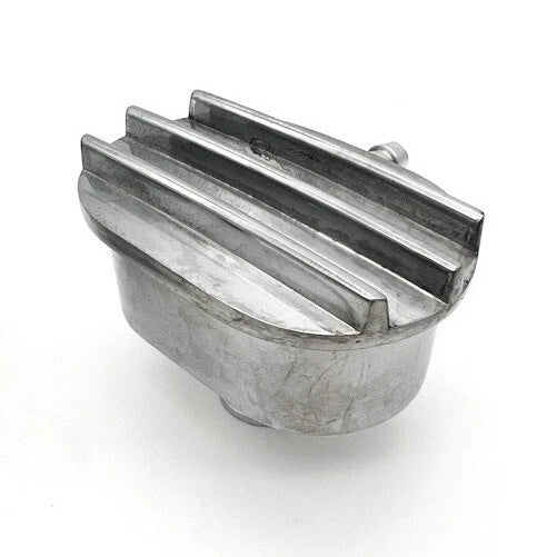 Polished Oval Finned Aluminum Valve Cover Breather PCV for 1in Grommet (—)