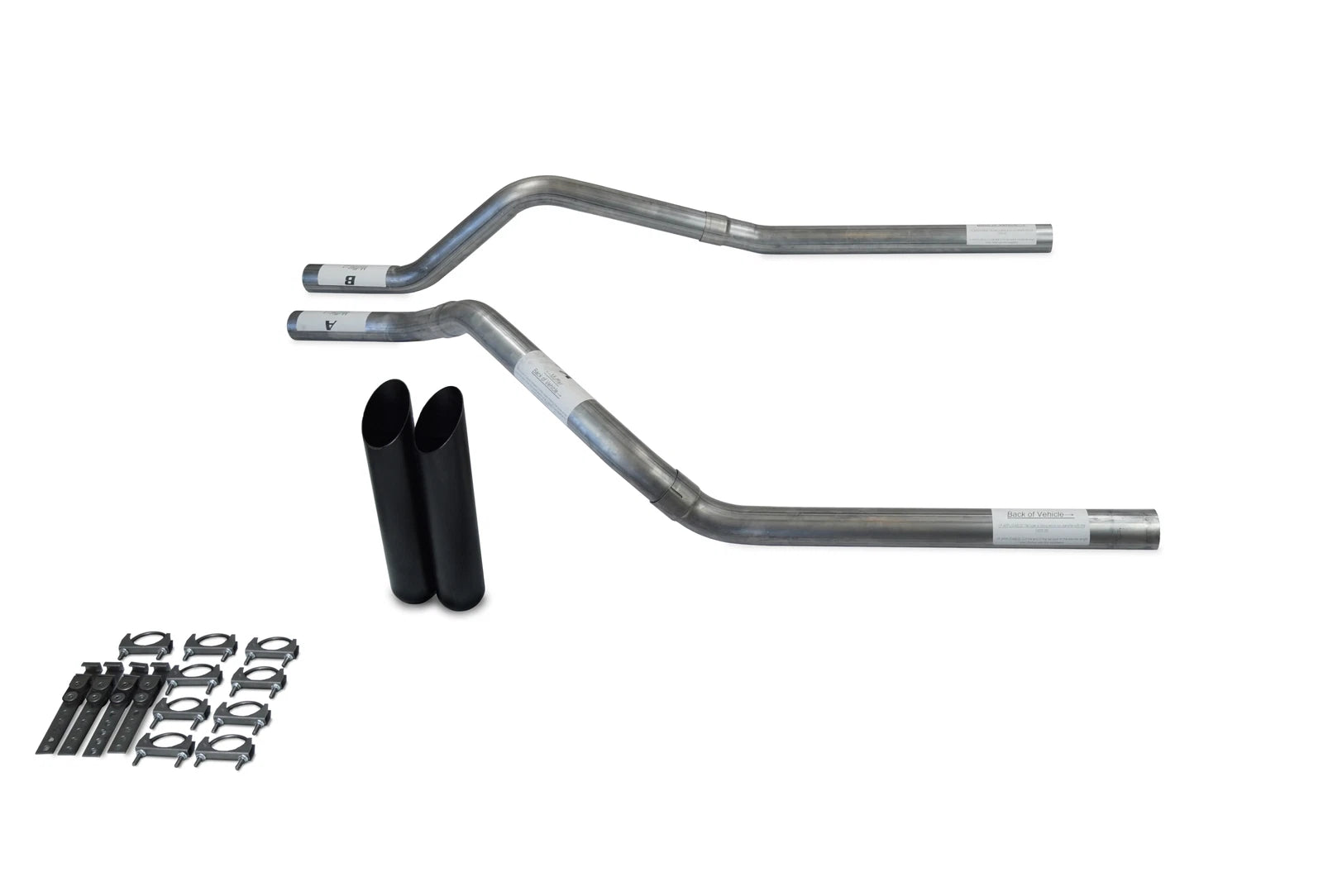 2.5" Dual Exhaust Kit for Chevy Blazer (2000–2004) Black Tips
