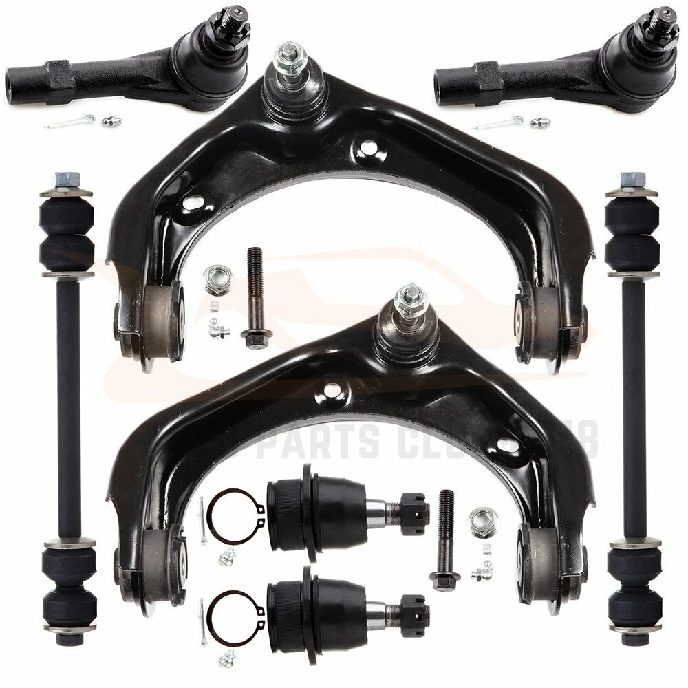 Set of 8 Front Upper Control Arms Ball Joints Tie Rod Ends for Ford Explorer (2006–2010)