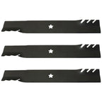 3X Toothed Mower Blades for Poulan (Replaces 134149)
