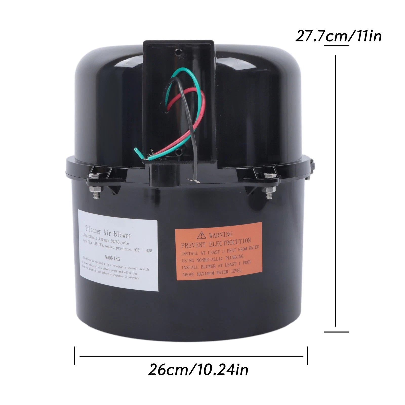 Air Supply Silencer Blower for Pool Spa Hot Tub 1.5 HP 240V