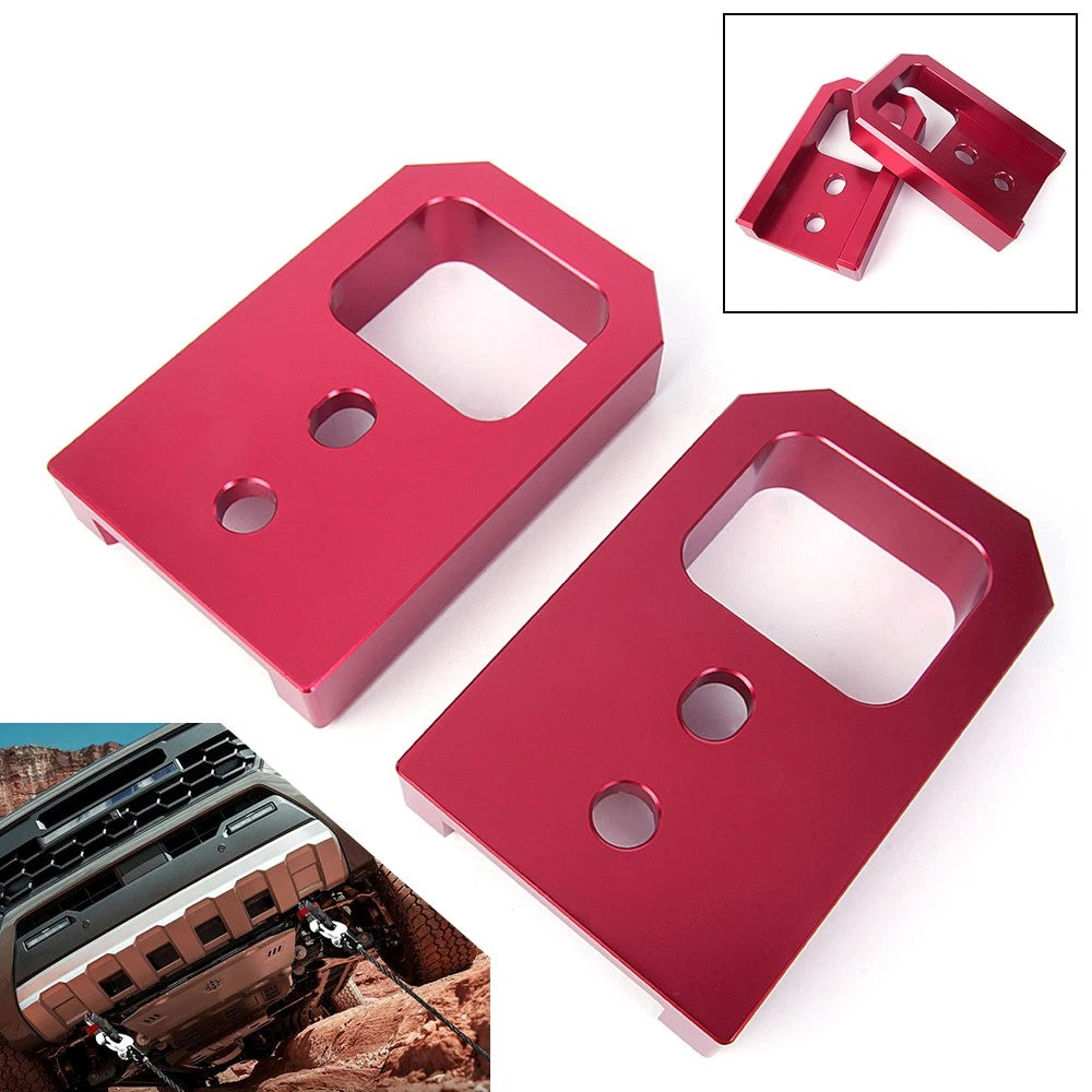 2X Front Tow Hooks for Tacoma 2024-2026, 4Runner 2025-2026, Red