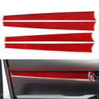 Red Interior Door Panel Strips Cover Trim for Toyota Hilux Revo (2015-2023)