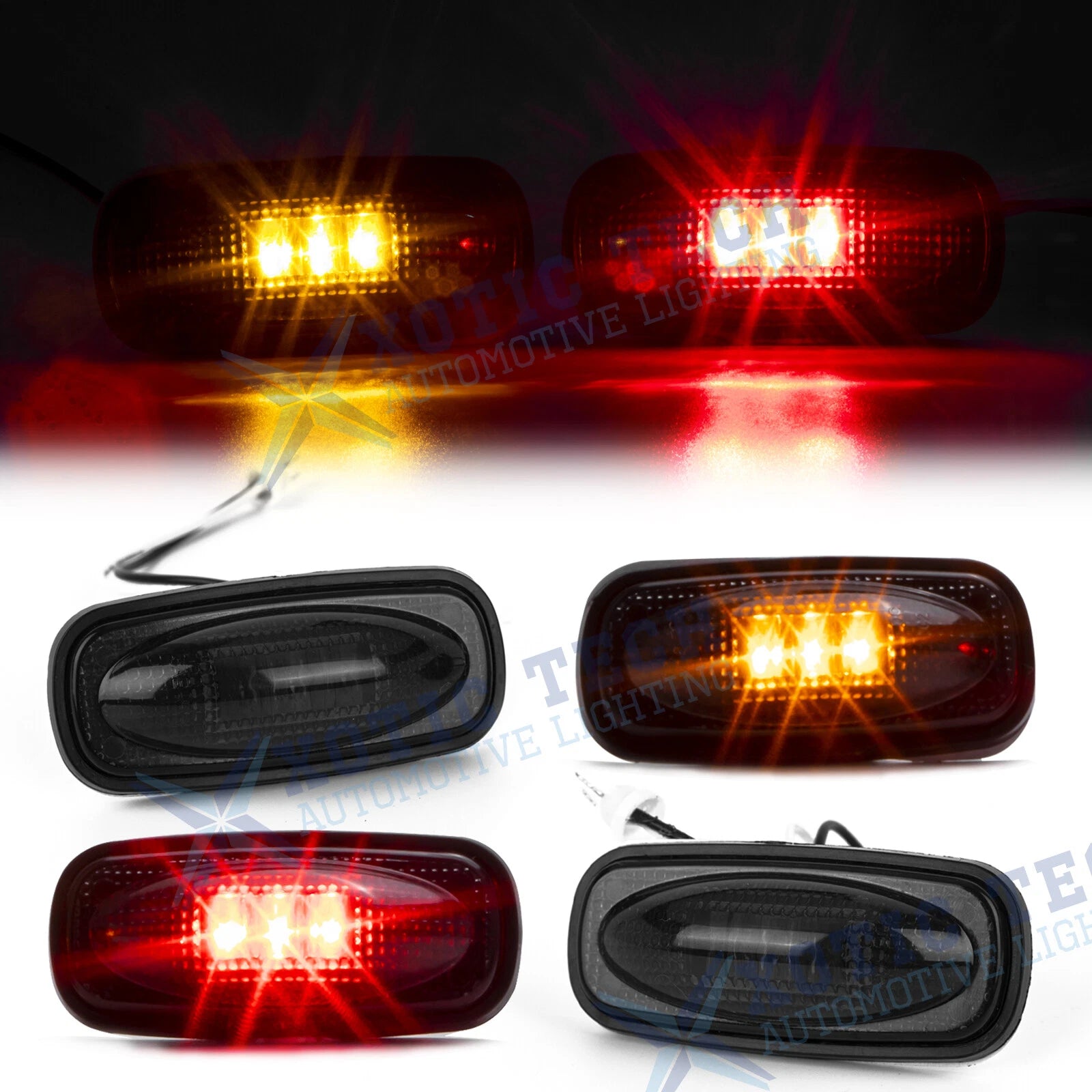 Smoked Lens LED Fender Bed Side Marker Light for Dodge Ram 2500 3500 (2011-2025)