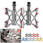 Flat Pedals for PROMEND MTB Road Bike (Ultralight Aluminum, 3 Bearings)