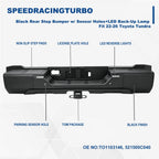 Rear Step Bumper with Sensor Holes & LED for Toyota Tundra (2022–2026)