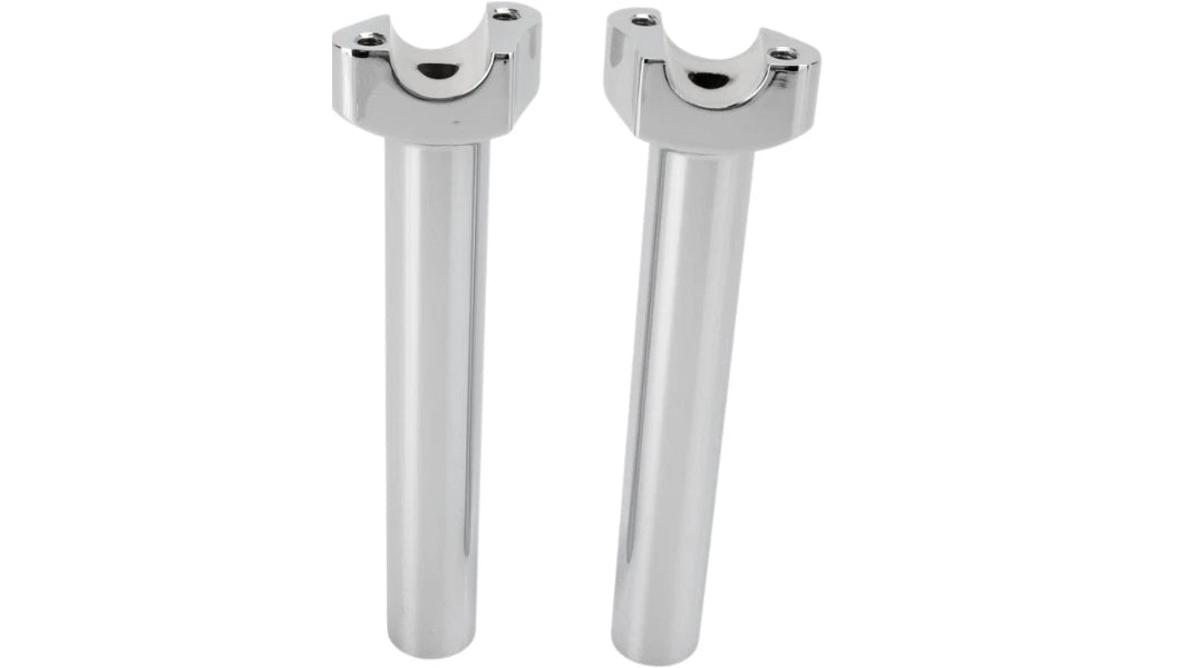 Chrome 8" Straight Handlebar Risers for Harley Davidson (1" Clamp)