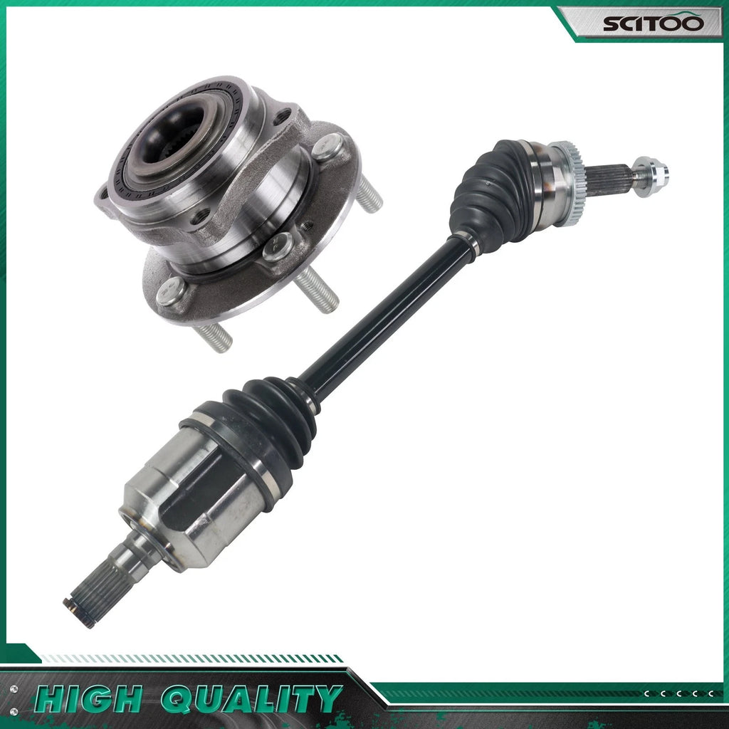Front Left CV Axle Shaft + Wheel Hub Bearing for Kia Optima (2016–2020)