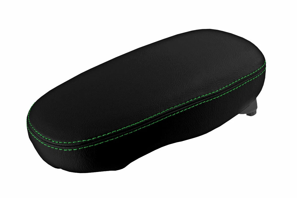 Armrest Cover for Kia Soul (2014–2019) Leather with Green Stitch