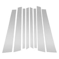 8 Pcs Door Pillar Window Trim for BMW X5 (2007–2013) Silver Tone